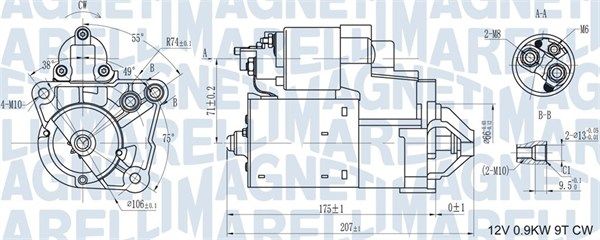 MAGNETI MARELLI Käynnistinmoottori 063721179010